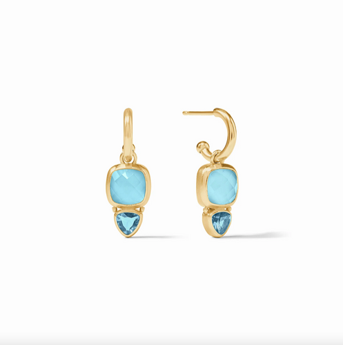 Julie Vos Aquitaine Duo Hoop and Charm Earrings