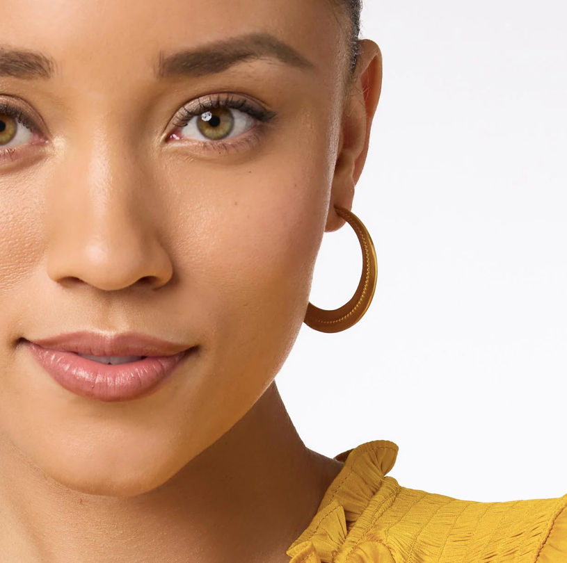 Julie Vos Nassau Crescent Hoop Earring