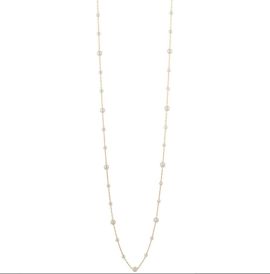 Sahira Long Mini Pearl Necklace