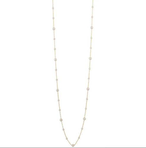 Sahira Long Mini Pearl Necklace