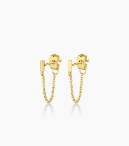 Gorjana Tatum Chain Huggie Earrings