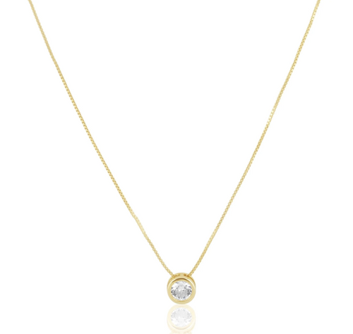 Sahira Cz Bezel Necklace