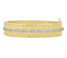 Freida Rothman Petals in Bloom Textured Hinge Statement Bracelet