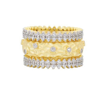 Freida Rothman Streets in Bloom Textured 3-Stack Ring