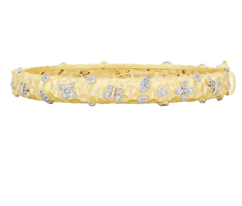 Freida Rothman Petals in Bloom Textured Hinge Bracelet