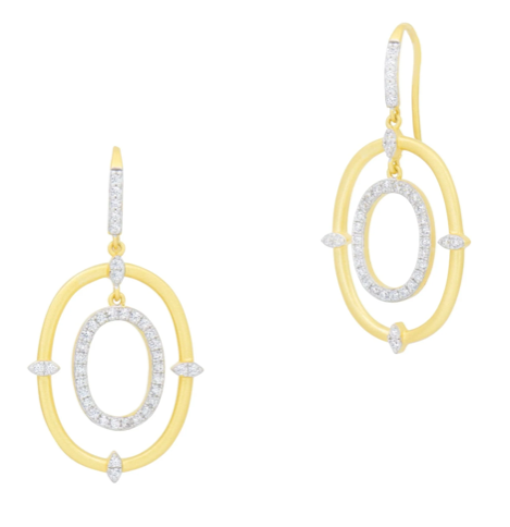 Freida Rothman Streets in Bloom Double Open Hoop Earrings