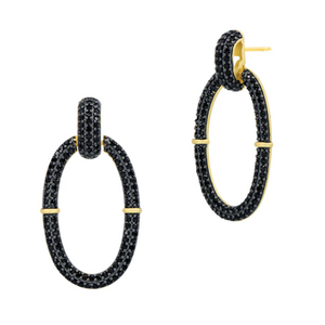 Freida Rothman Industrial Finish Cobblestone Open Hoop Earring