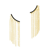 Freida Rothman Industrial Finish Climber Fringe Earring