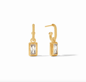 Julie Vos Baguette Hoop & Charm Earrings