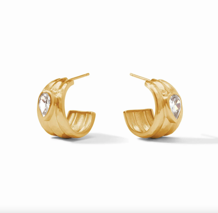 Julie Vos Cirque Stone Hoop Earrings