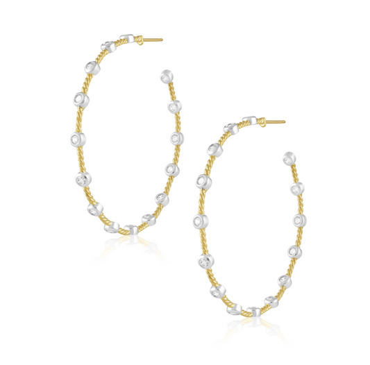 Sahira Simone CZ Hoop Earrings
