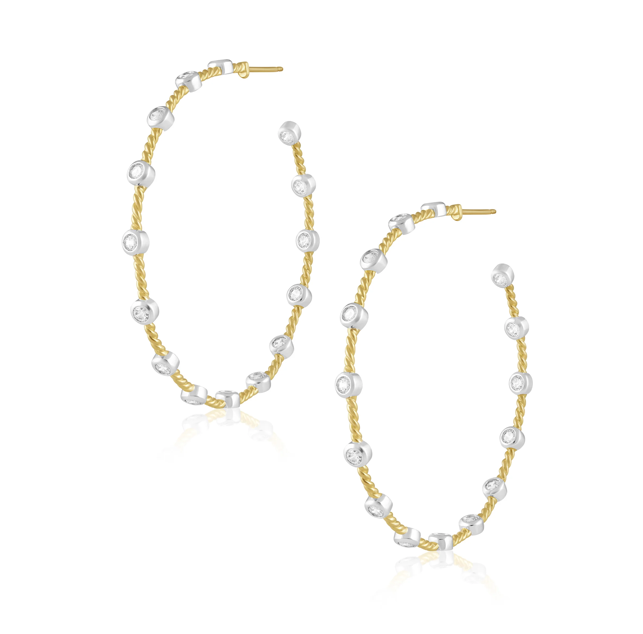 Sahira Simone CZ Hoop Earring