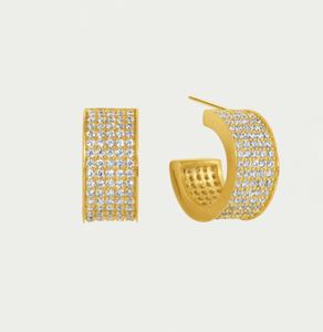 Dean Davidson Petit Pave Thick Huggie Earrings