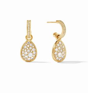 Julie Vos Luna Teardrop Hoop & Charm Earring