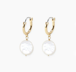 Gorjana Reese Pearl Huggie Earring