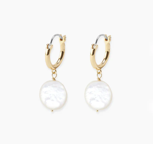 Gorjana Reese Pearl Huggie Earring