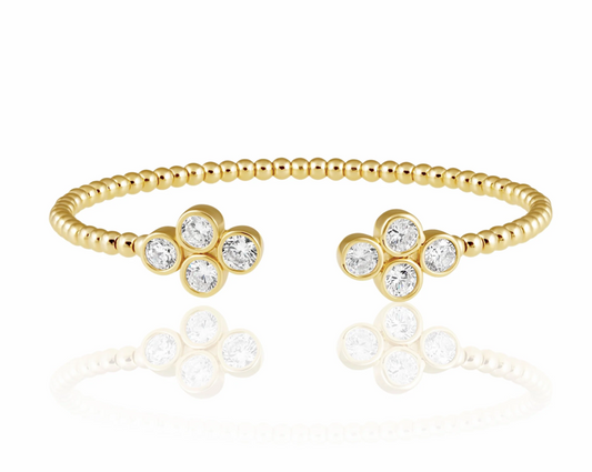 Sahira Oriana Flower Cuff Bracelet