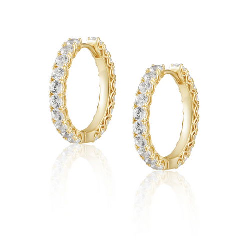 Sahira Piper Cz Hoop Earring