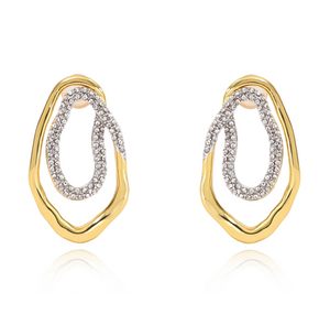 Sahira Harper Two Tone Pave Earring