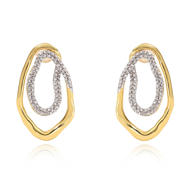 Sahira Harper Two Tone Pave Earring