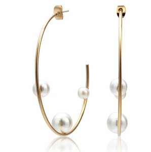 Sahira Allie Pearl Hoop Earring