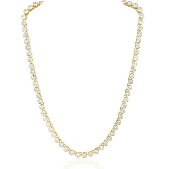 Sahira Bezel Tennis Necklace