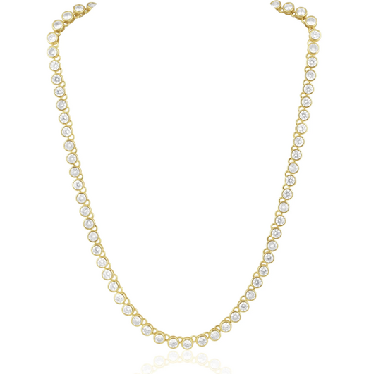 Sahira Bezel Tennis Necklace