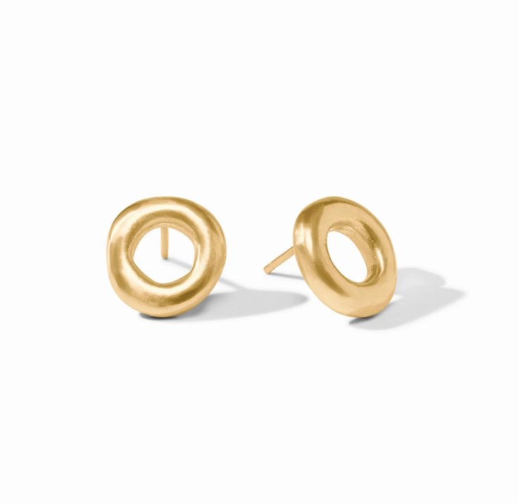 Julie Vos Wave Circle Stud Earrings