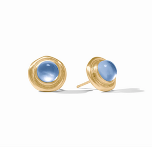 Julie Vos Wave Stone Stud Earrings