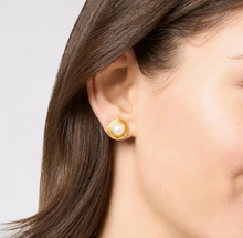 Julie Vos Wave Stone Stud Earrings