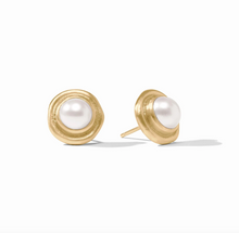 Julie Vos Wave Stone Stud Earrings