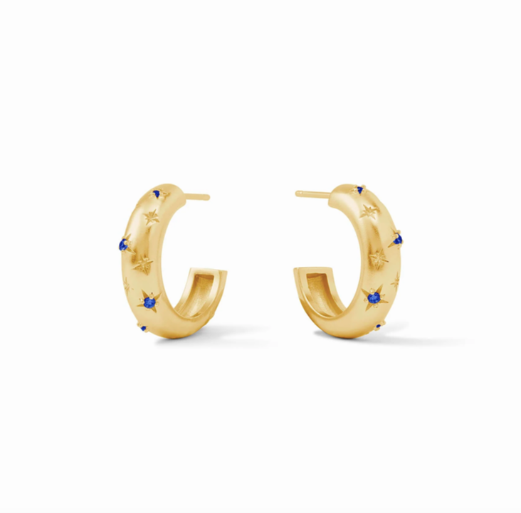Julie Vos Luna Stone Hoop Earrings