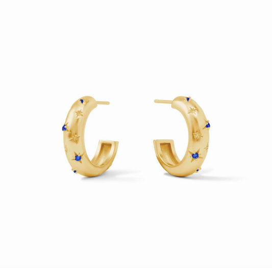 Julie Vos Luna Stone Hoop Earrings