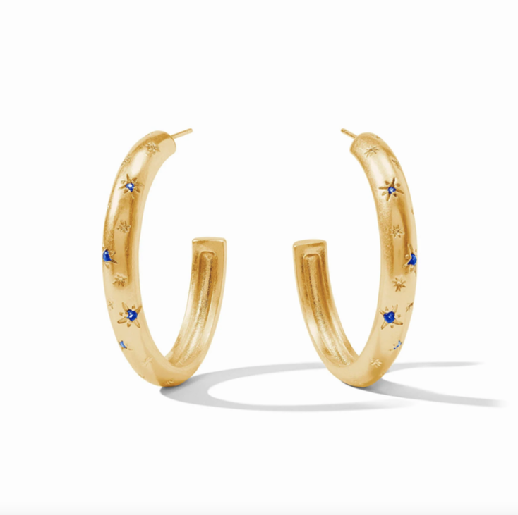 Julie Vos Luna Stone Hoop Earrings