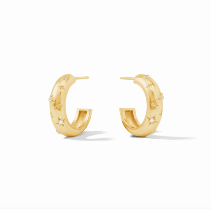Julie Vos Luna Stone Hoop Earrings