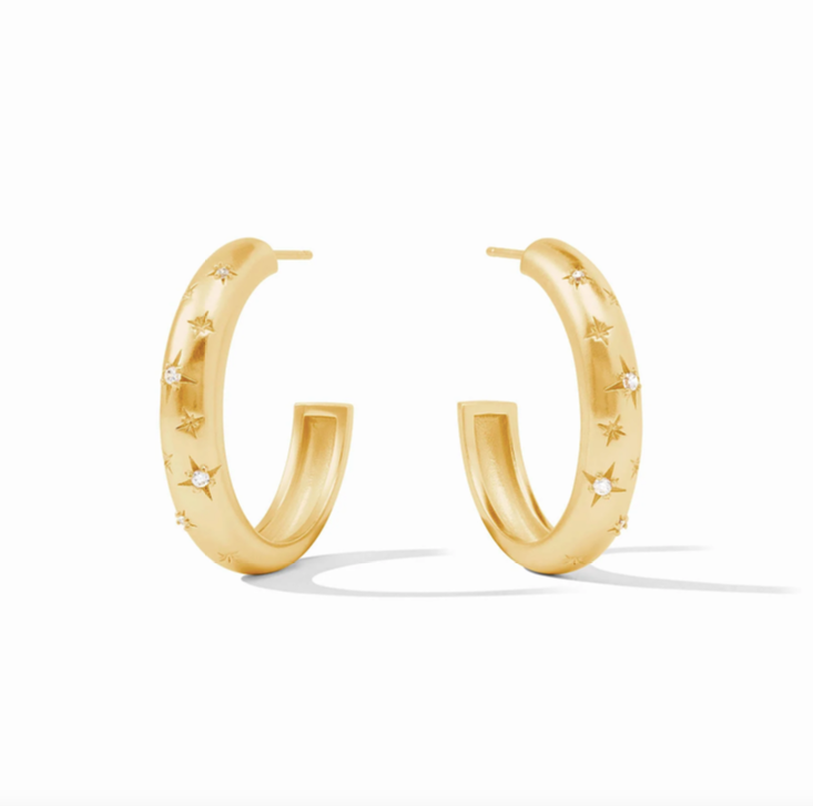Julie Vos Luna Stone Hoop Earrings