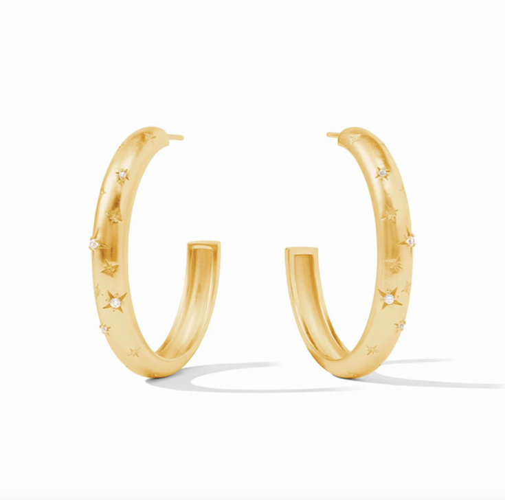 Julie Vos Luna Stone Hoop Earrings