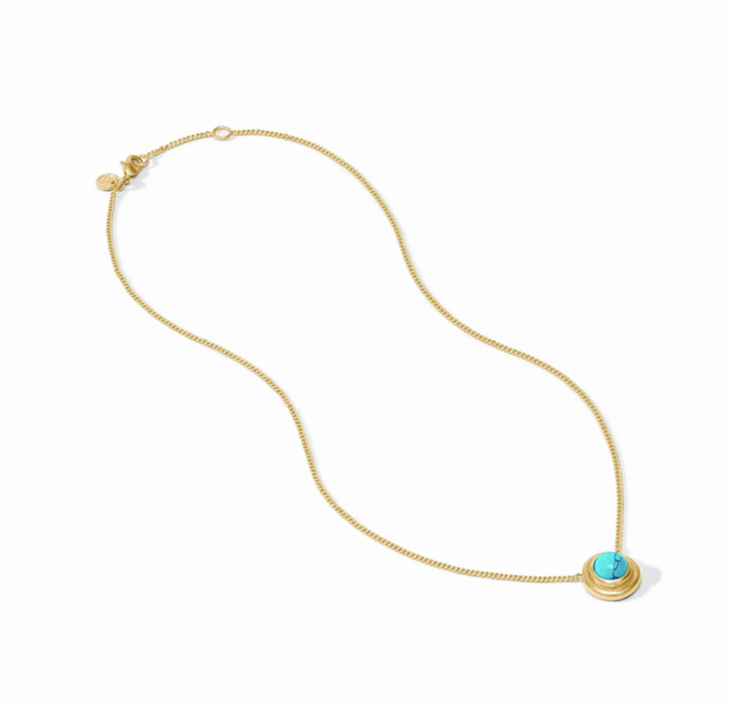 Julie Vos Wave Stone Delicate Necklace