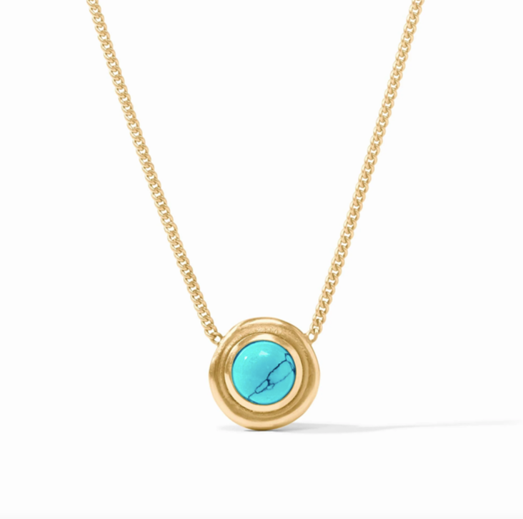 Julie Vos Wave Stone Delicate Necklace