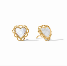 Julie Vos Lace Heart Stud Earrings