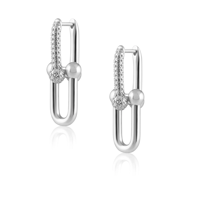 Sahira U Link Pave Earrings