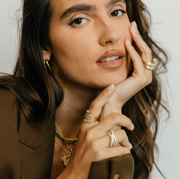 Sahira Rachel Criss-Cross Pave Ring
