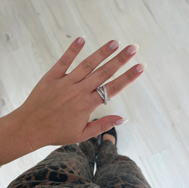 Sahira Rachel Criss-Cross Pave Ring