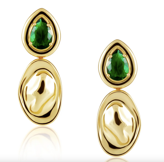 Sahira Virgina Emerald Drop Earrings