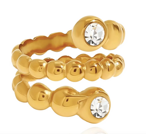Sahira Bezel Beaded Wrap Ring
