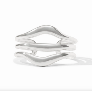 Julie Vos Silver Wave Cuff Bracelet