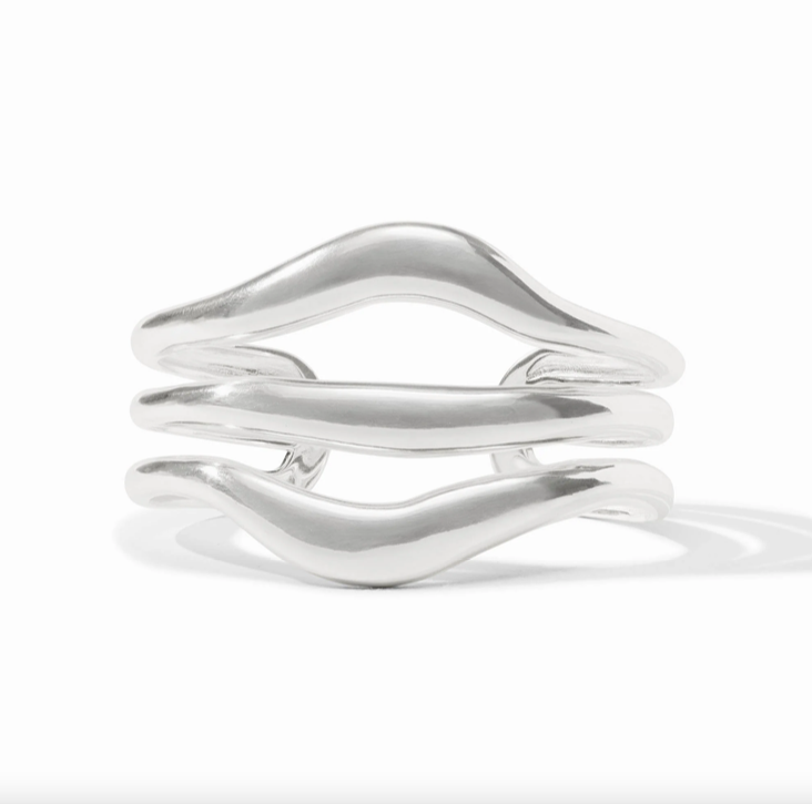Julie Vos Silver Wave Cuff Bracelet
