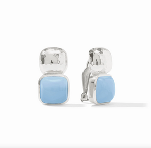 Julie Vos Silver Catalina Clip Earrings