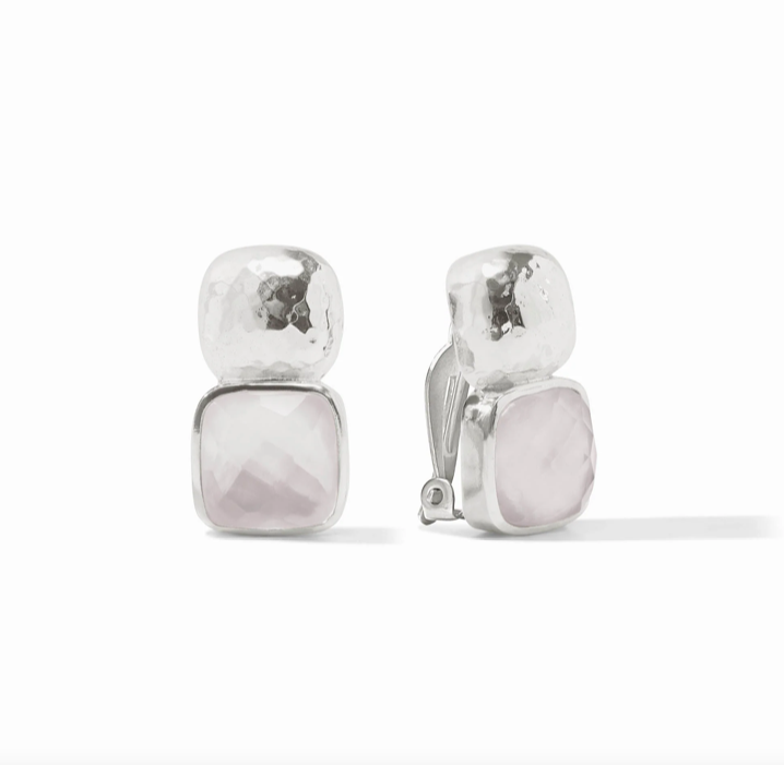 Julie Vos Silver Catalina Clip Earrings