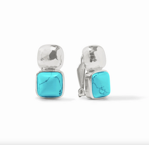 Julie Vos Silver Catalina Clip Earrings